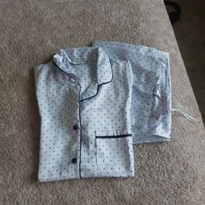 Pajamas White Polka Dot Size: M